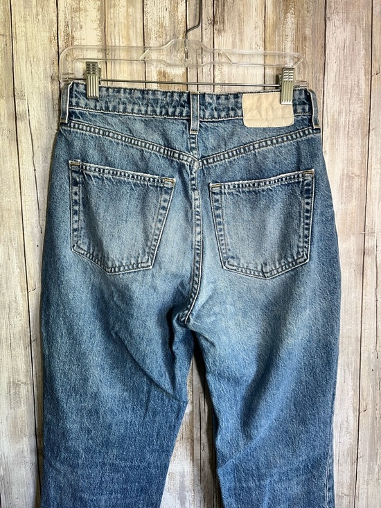 GRLFRND Karolina High Rise Straight Crop Jeans La Playa Raw Hem Size 27